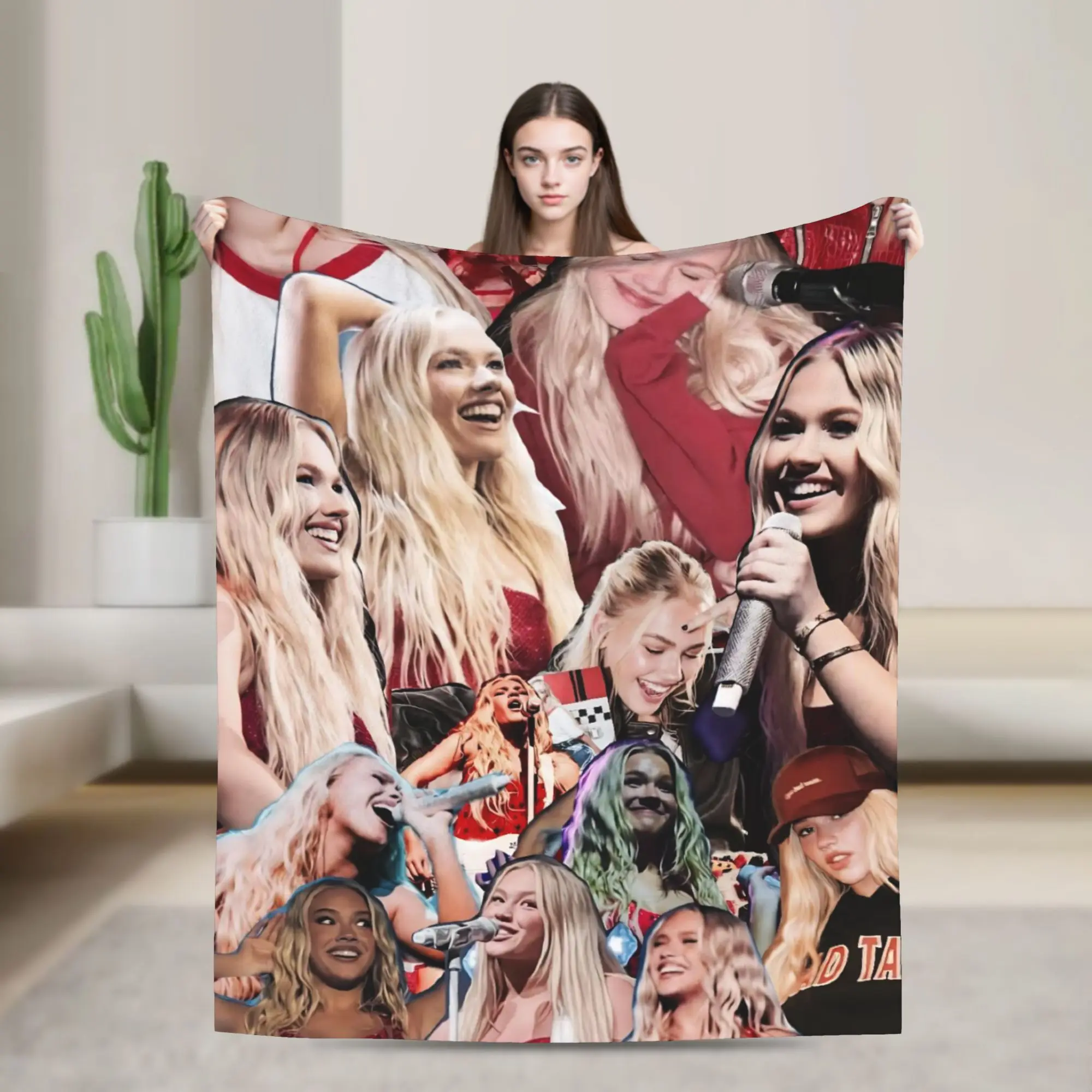 Bad Taste Freyas Singer Skyes  Blanket Cover  Flannel Throw Blanket Bedding Couch Printed Soft Warm Bedspreads