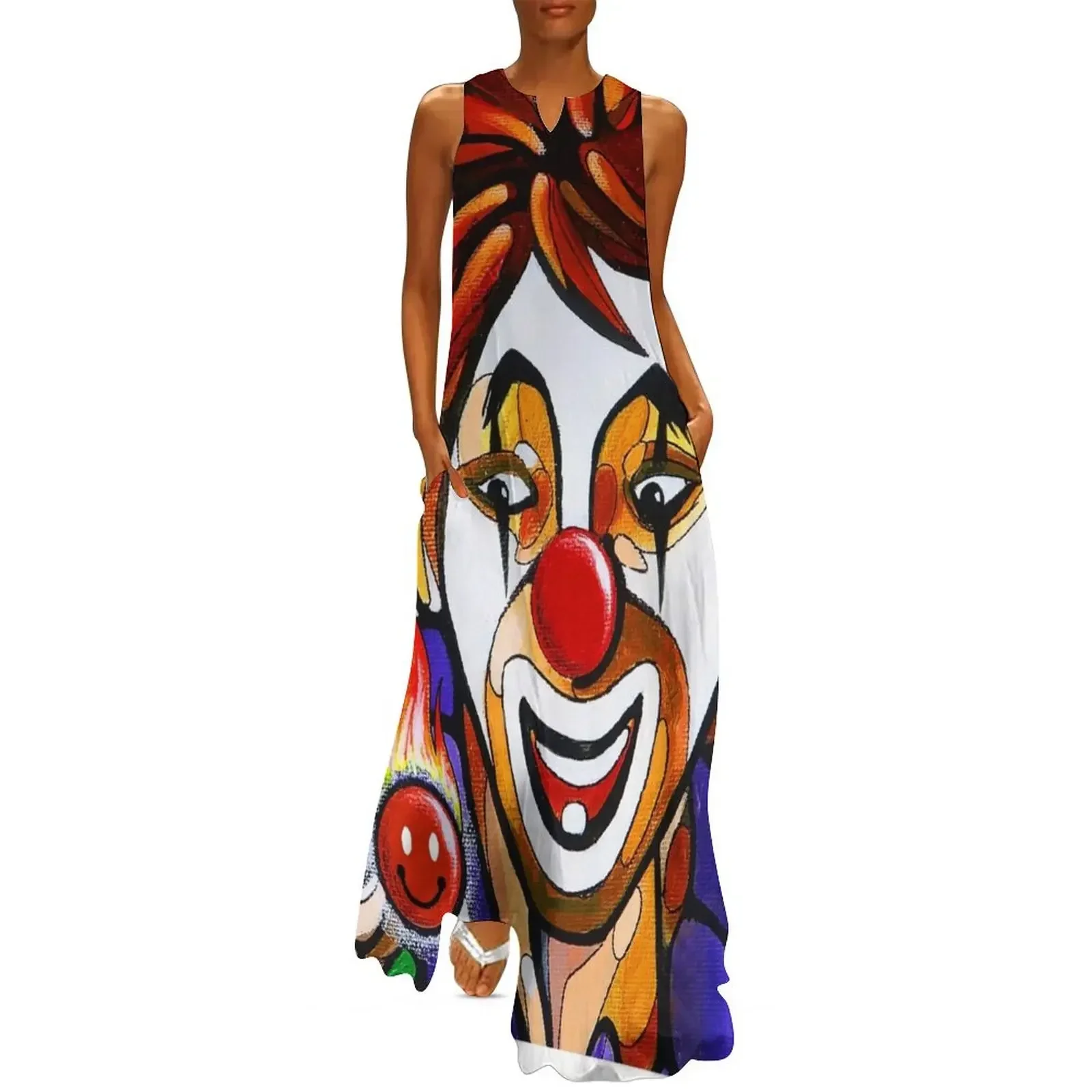

Smiley Clown Long Dress Women's summer dresses birthday dress dress women summer 2025 Summer women's clothing