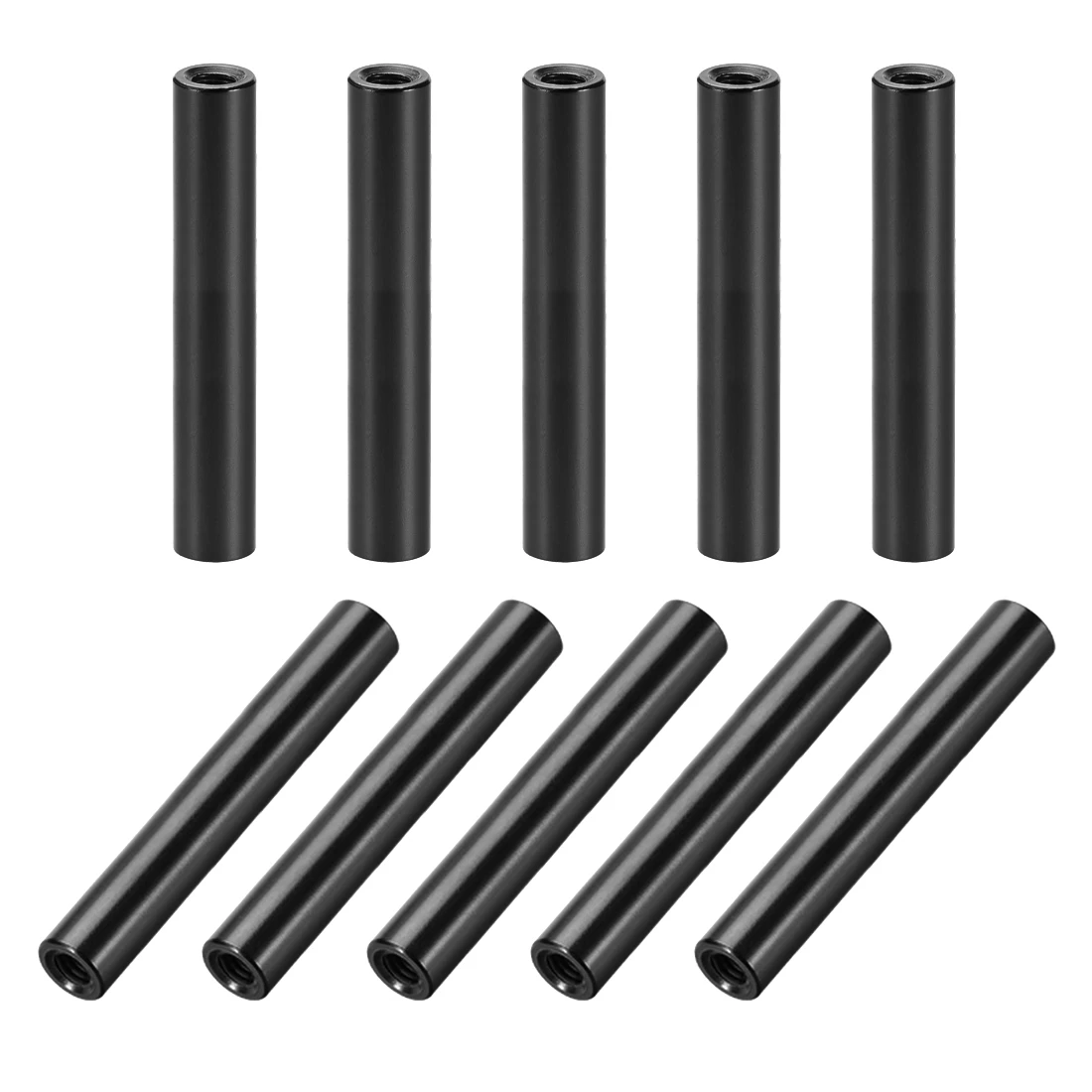 10Pcs M3x30mm/M3x35mm Dia. 6mm Round Aluminum Standoff Column Spacer Female Black for FPV Quadcopter RC Multirotors Parts DIY