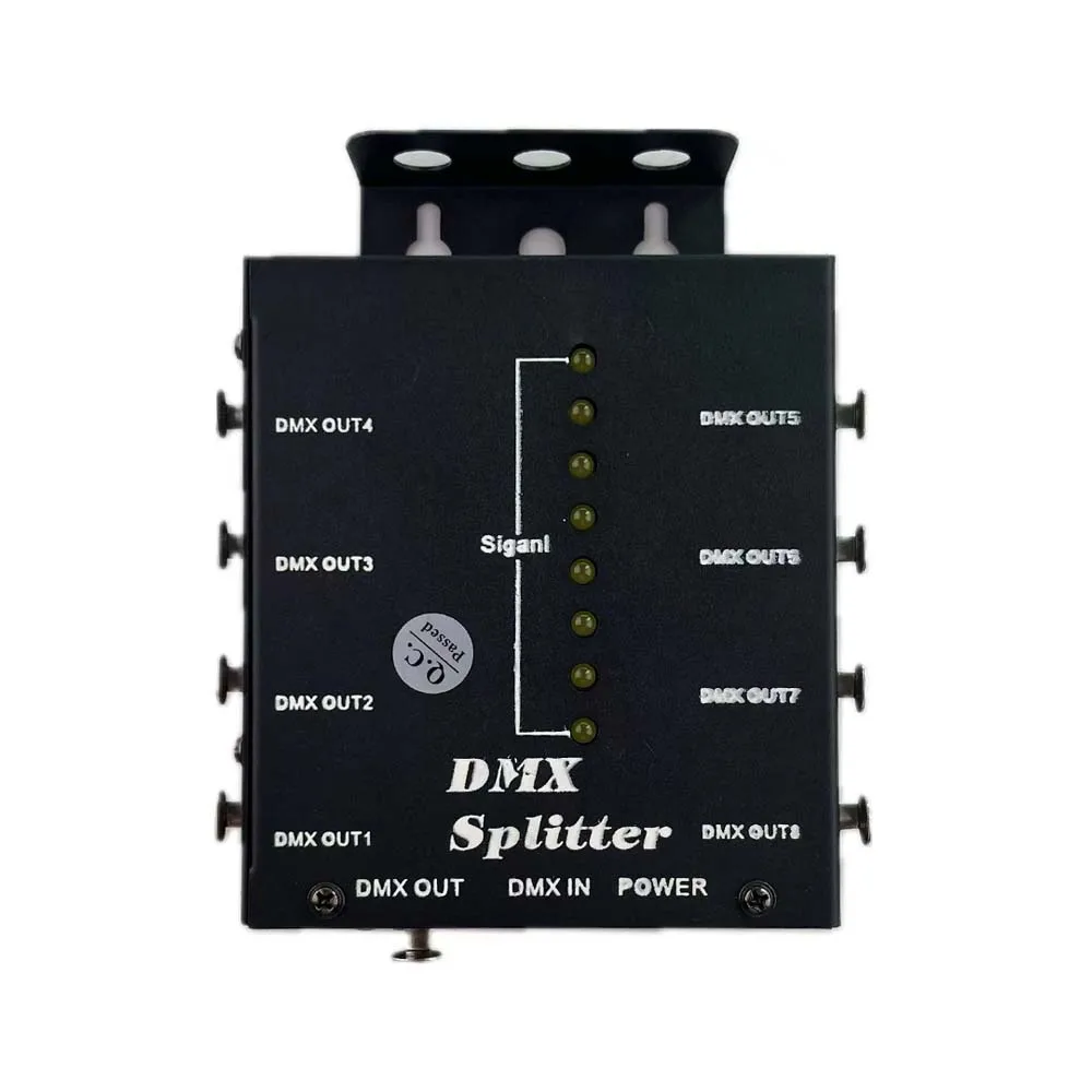 

DMX Spillter 8 Ports Channels 3Pin er for DJ Disco Wedding DMX Stage Lighting Effect