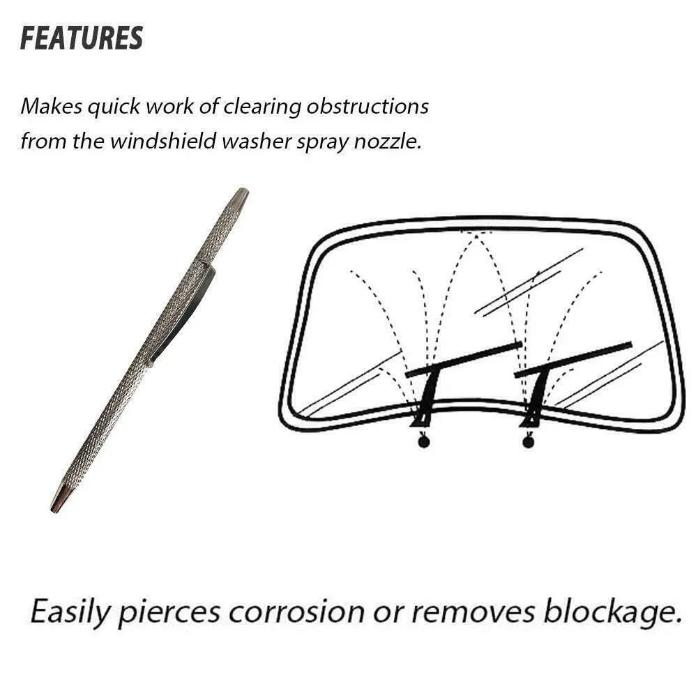 

Cleaner Windscreen Washer Jet Tool 4.1 Inch Car Accessories Cleaning Double End Probe Automotive Tool High Quality