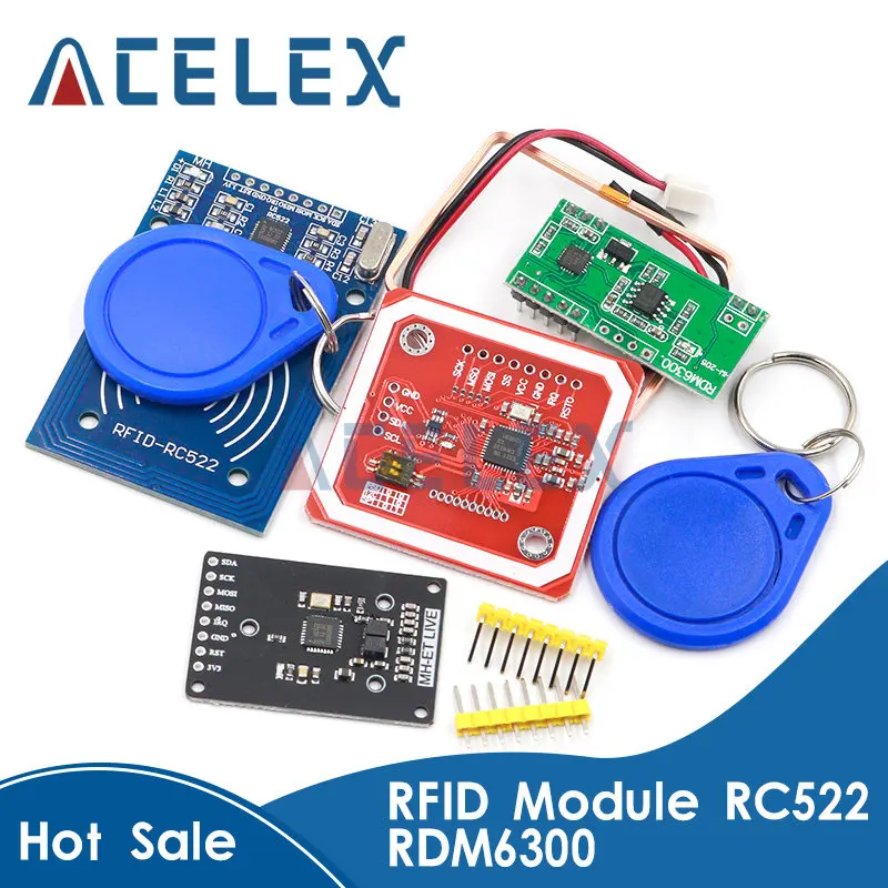 RFID module RC522 MFRC-522 RDM6300 Kits S50 13.56 Mhz 125Khz 6cm With Tags SPI Write & Read for arduino 2560