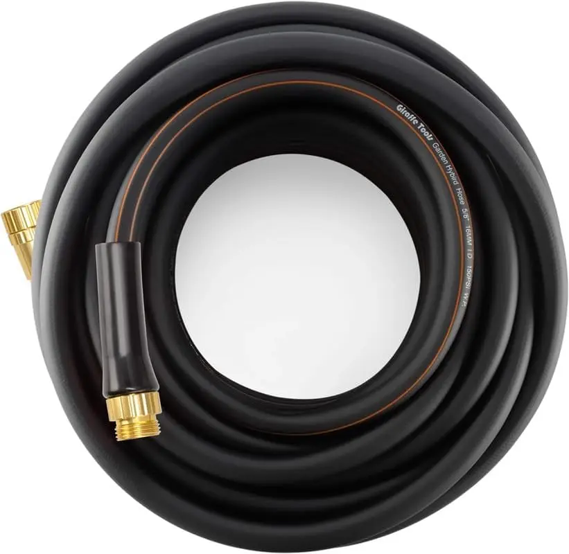 

Garden Hose 50ft x 5/8", Water Hose Heavy Duty, Flexible, Lightweight Hybrid Hose with Swivel Handle, Male to Female Fittings