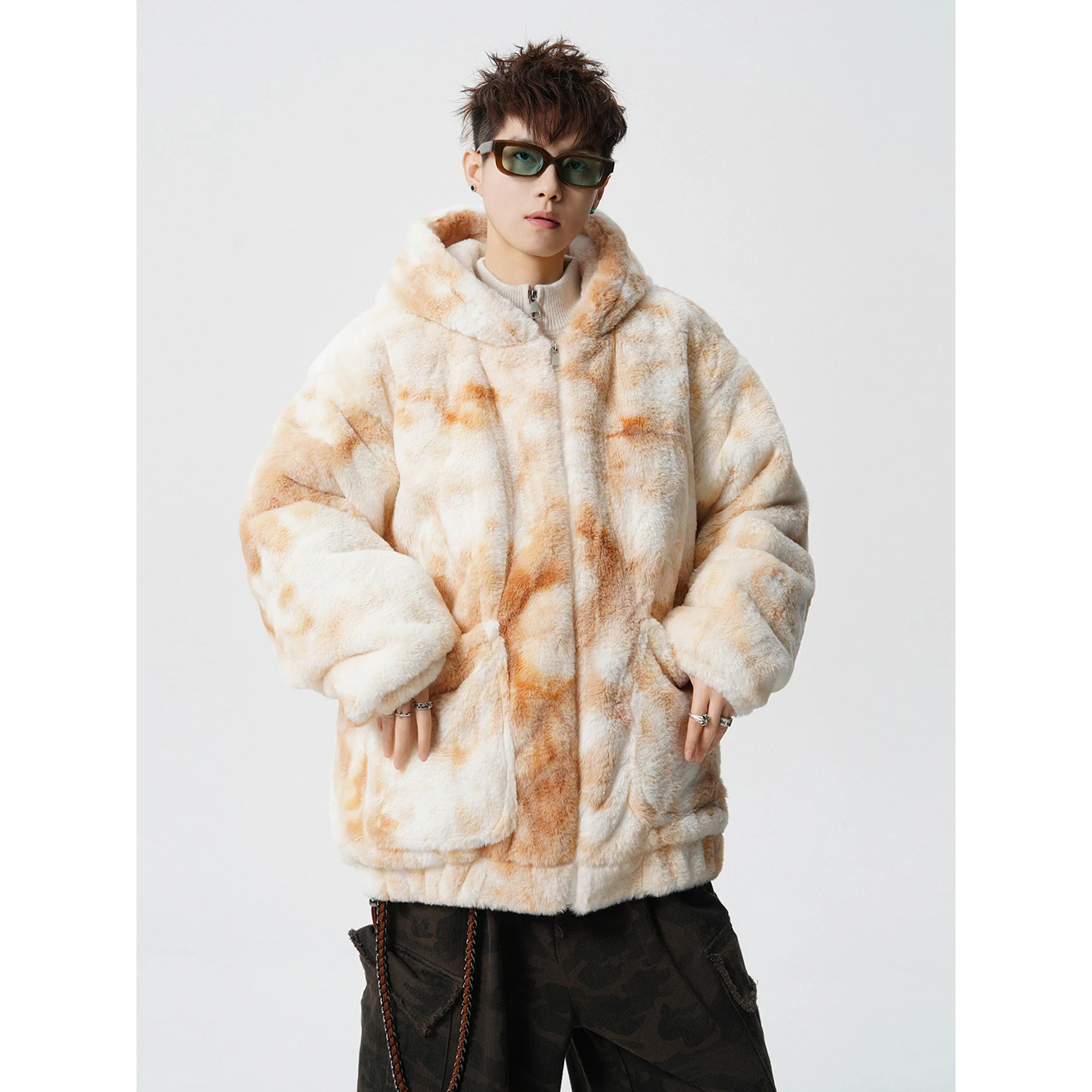 2026 latest winter fashion men's sheepskin and woolen fleece coat