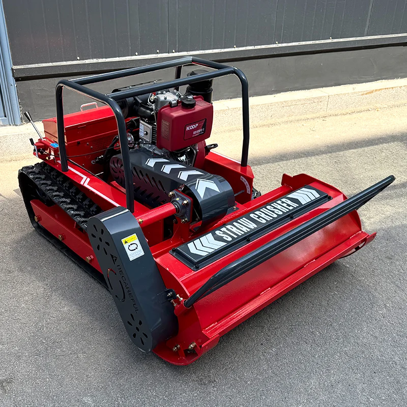Customized 15HP Flail Mower  Engine Small  Grass Cutter Cutting Width 800mm/1000mm/1200mm Remote Control Crawler Lawn