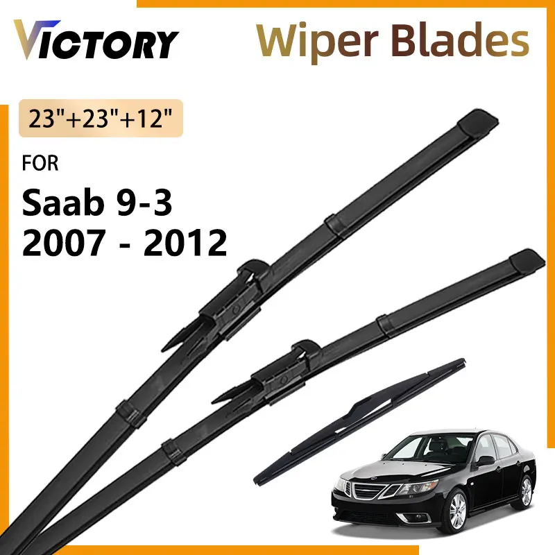 Car Front Rear Wiper Blades For Saab 9-3 9 3 2007 - 2012 2011 2010 2009 2008 Accessories Windshield Window Brushes 23