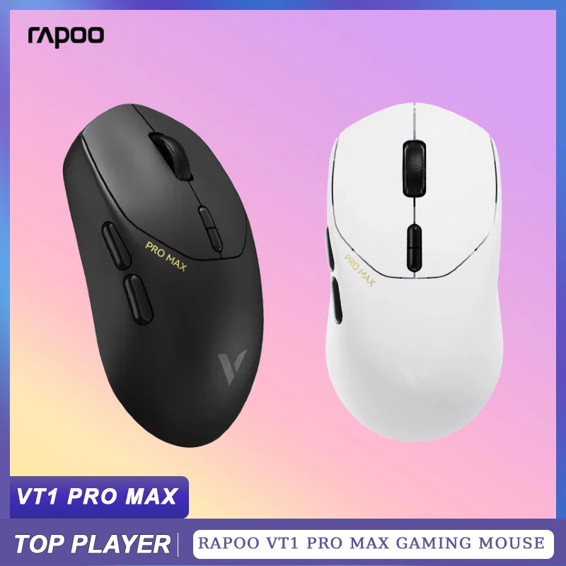 

Rapoo Vt1 Pro Max Gaming Mouse Lightweight 2.4g 4k/8k Wireless Paw3950 Dual-Mode Wireless Charging High Battery Life Mouse