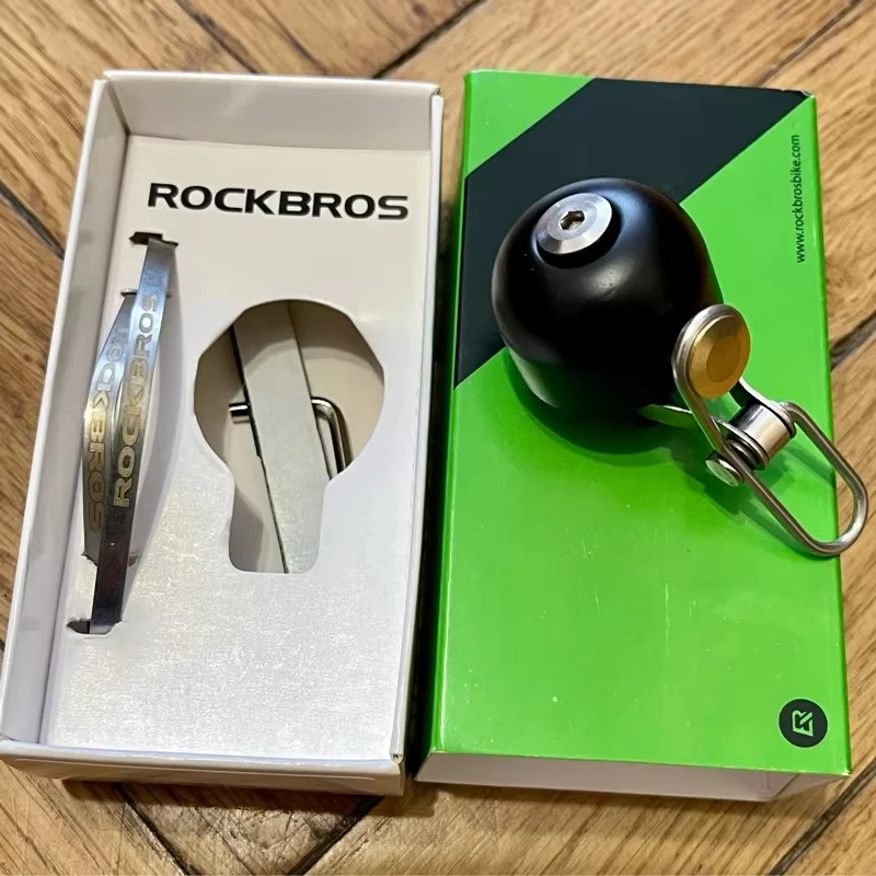 ROCKBROS Klassische Edelstahl Fahrradklingel Fahrradhupe Fahrradlenker Glocke Hupe Knackiger Klang Fahrradhupe Sicherheit Fahrradzubehör