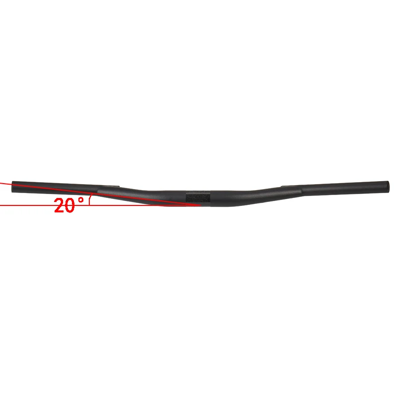 2023 ZNIINO No Logo New Mountain Bike Full Carbon fibre Handlebar Carbon Bicycle Handlebar Flat Rise MTB Parts 31.8*660-760mm