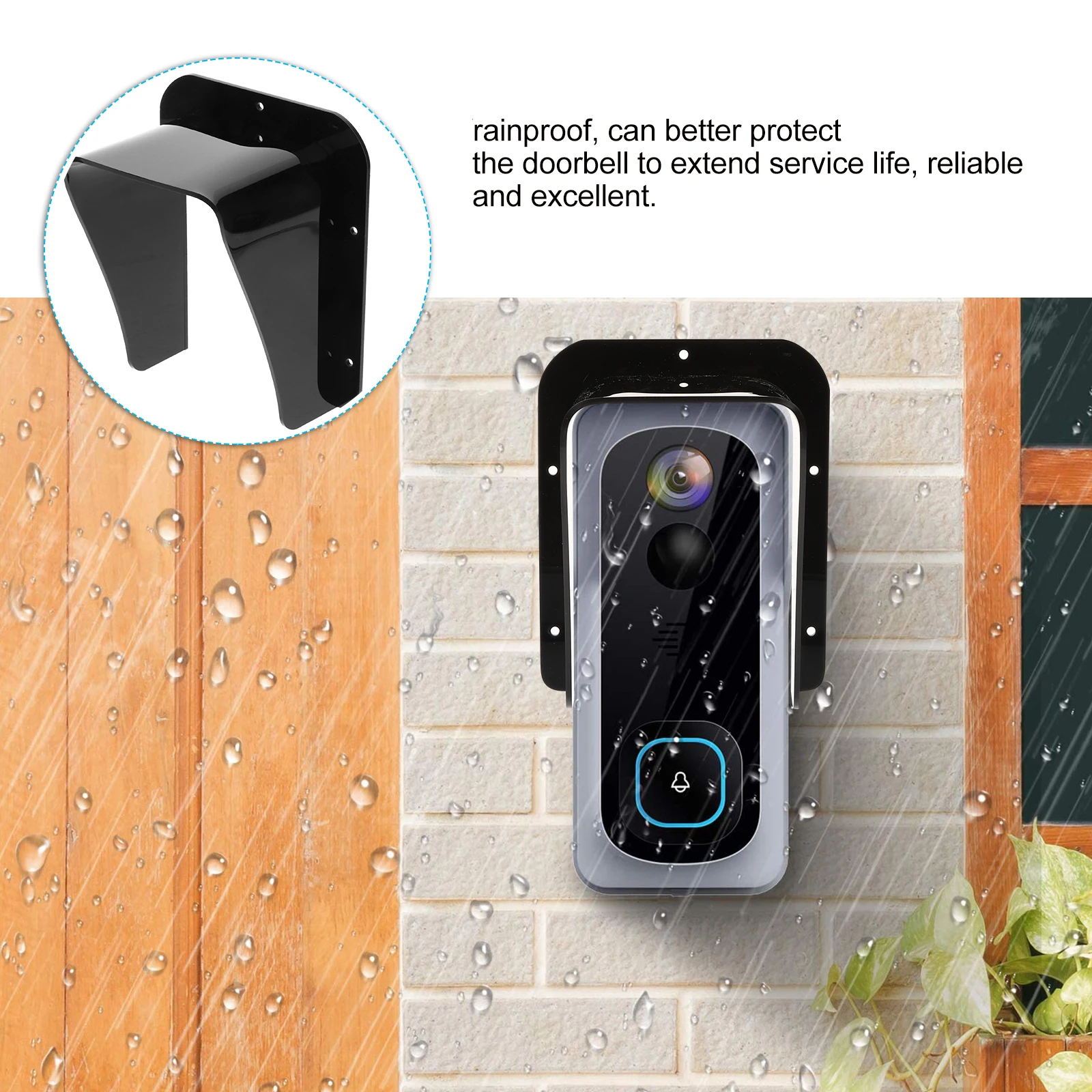 Doorbell Cover Weatherproof Outdoor Acrylic Electric Rainproof Protection Fingerprint Devices Access Control Doorbells
