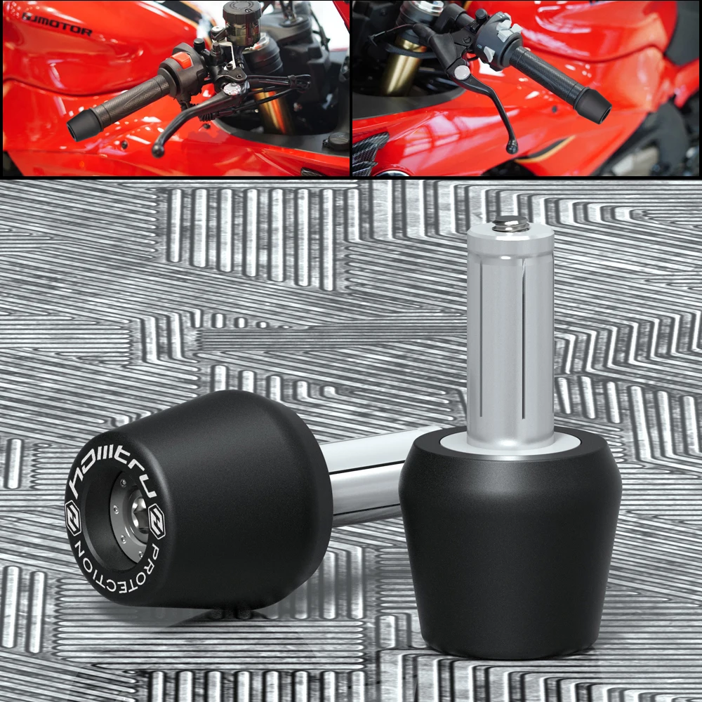 

For Monster 1200 / Monster 1200S 2017-2021 Motorcycle Handlebar Grip Ends Handle Plug Weights Anti Vibration Slider Plug