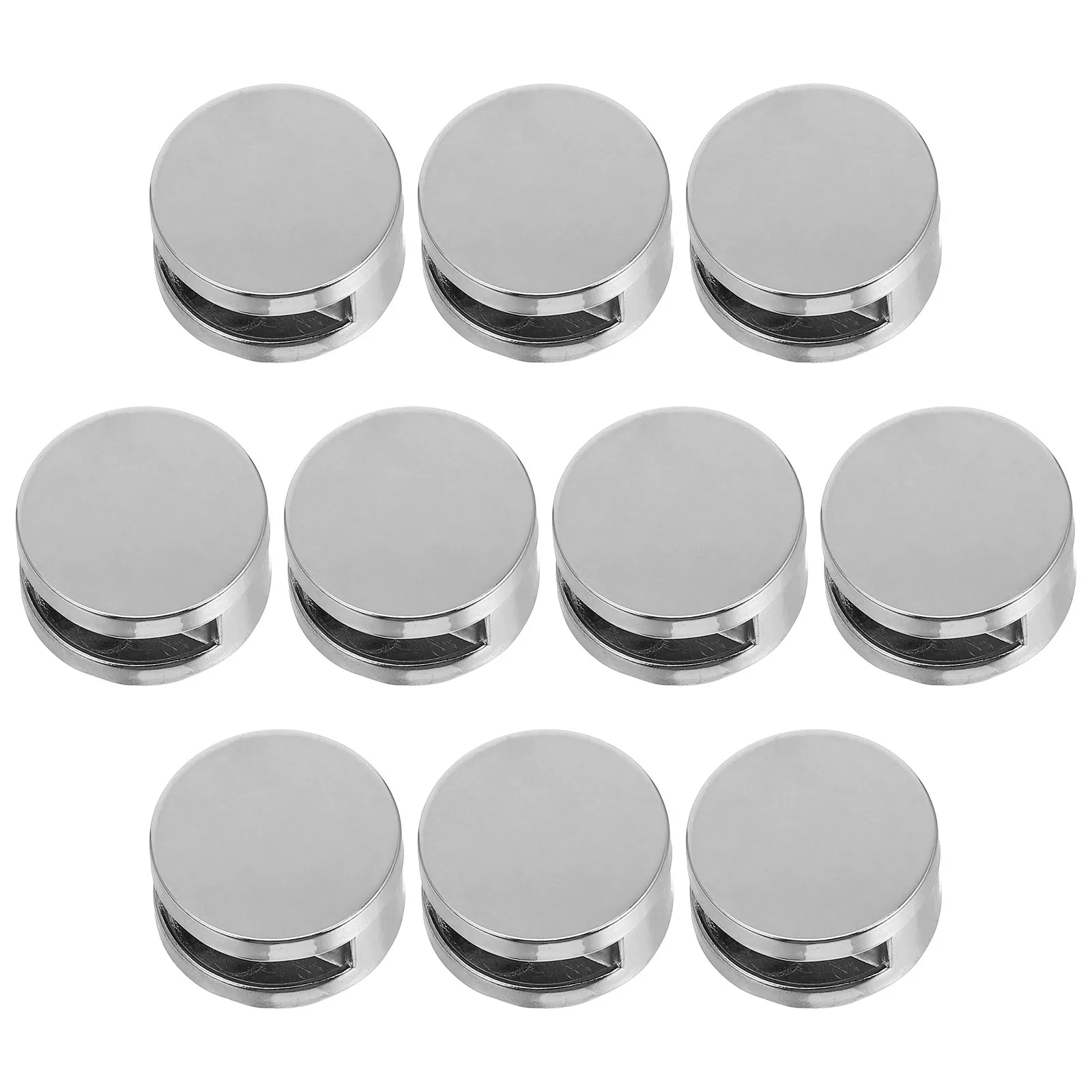 

10pcs Mirror Clamp Hardware Zinc Alloy Glass Clips for Wall Mounting Bathrooms Furniture Fixtures Round Holders Clamps