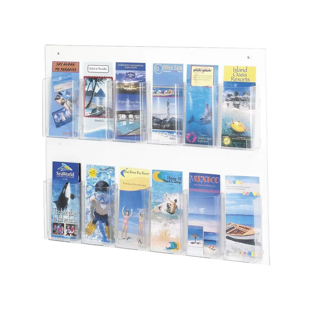 

Products 5671CL Clear2c Literature Display, 12 Pamphlet, Clear