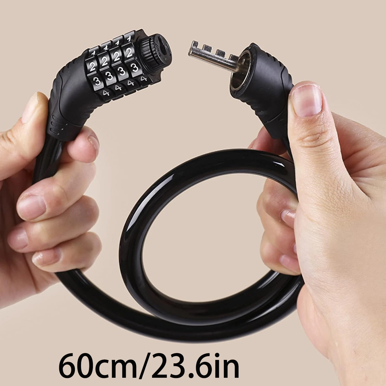 CZHIYAO Portable Bike Lock For Theft Prevention Multi Function Cable Works With Bicycles Motorcycles  Durable Safe For Outdoor