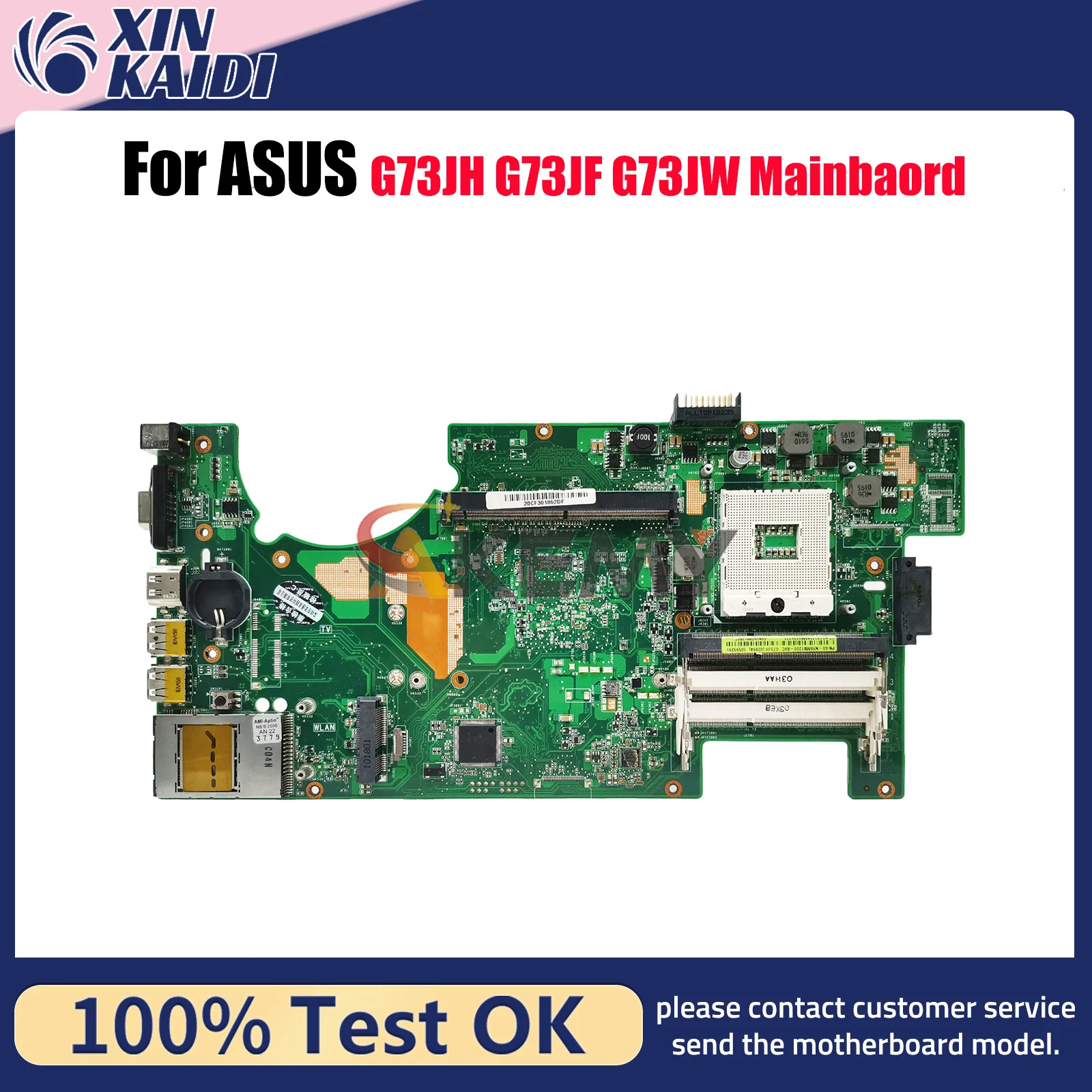 

G73JH Laptop Motherboard For ASUS ROG G73JW G73JF G73JH G73J Notebook Mainboard in stock 100% tests OK fast shipping Top quality