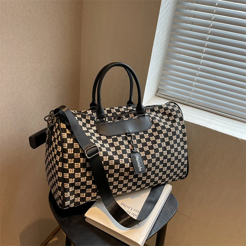 

ex Large Capaci Travel Bag Handheld Leisure Sport Bag Casual Travel Bag Che-In Baggage ort Trip Durable Canvas Bag