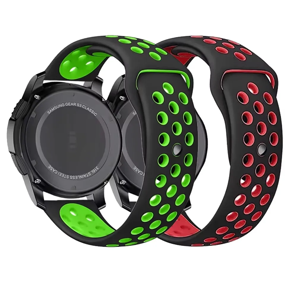 Pulseira de silicone para samsung galaxy watch 7 6 5 4 44 40mm 6clássico 43/47mm gears3 pulseira para huawei 3 4pro gt3/2e banda 20mm 22mm