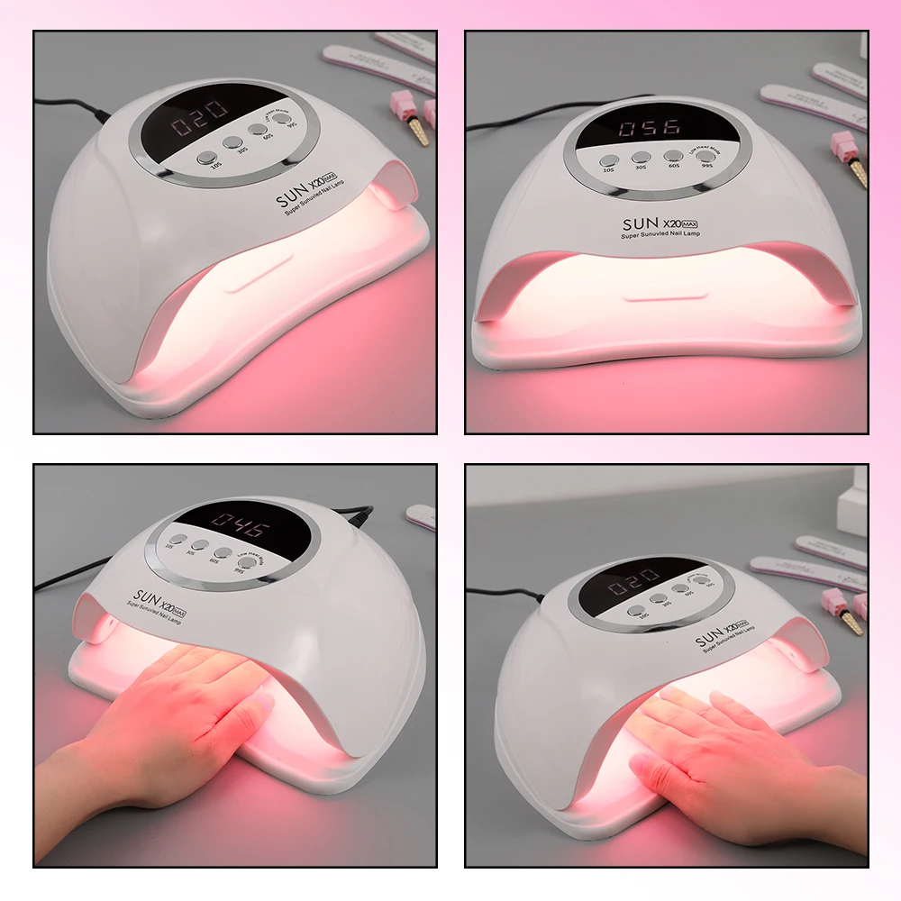 SUN X20 MAX UV LED Nail Lamp Professional Nail Drying Lamp for Manicure 72 LEDs Gel Polish Drying Machine with Auto Infrared