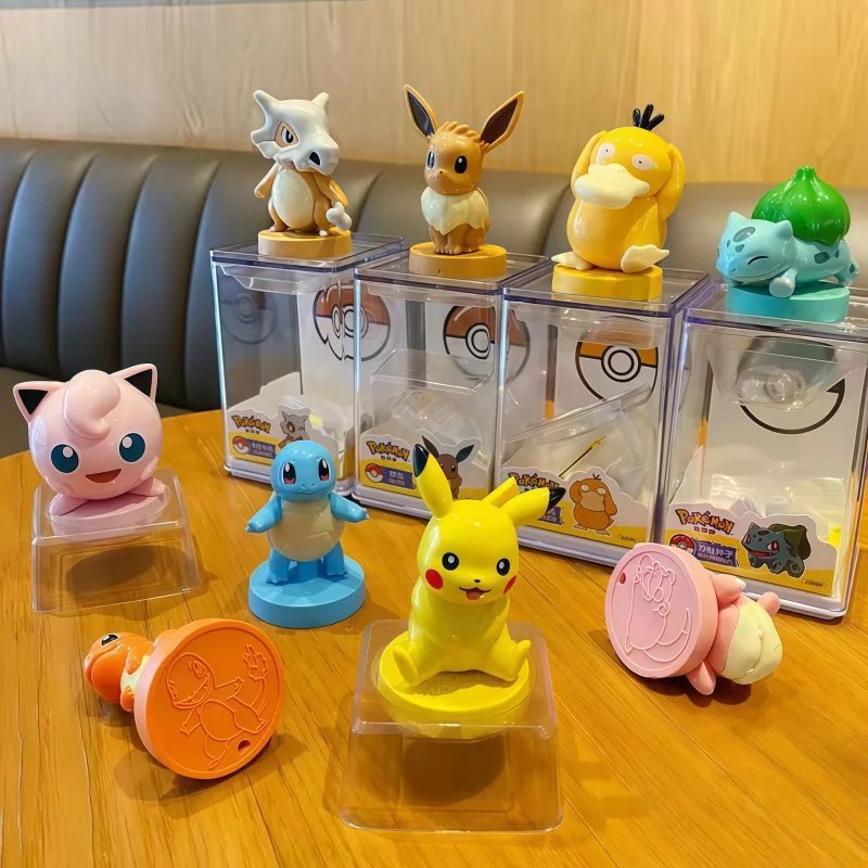 anime-pokemon-stamp-action-figures-pikachu-psyduck-jigglypuff-slowpoke-cute-mini-collectible-model-desk-decor-toy-birthday-gift