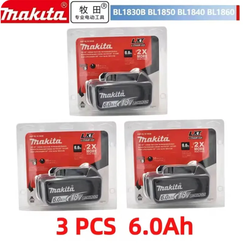 

Makita 18V 6.0Ah rechargeable battery suitable for Makita BL1840 BL1830 BL1830B BL1850 BL1850B original power tool battery