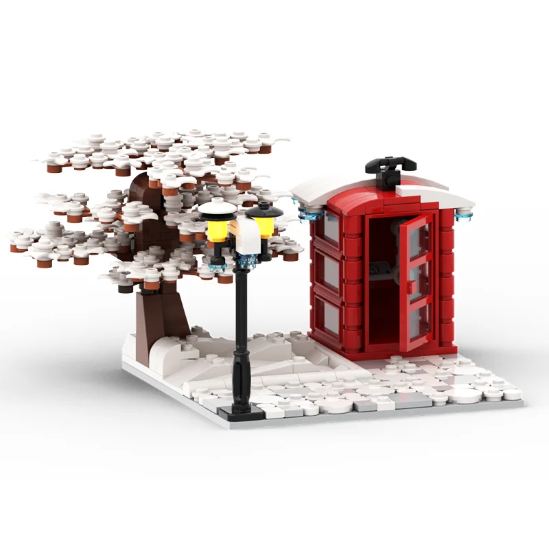 Blocs de construction de parc d'hiver MOC, 410 pièces, jouet d'architecture éducatif à monter soi-même, améliore la créativité des enfants, cadeau de compétences opérationnelles