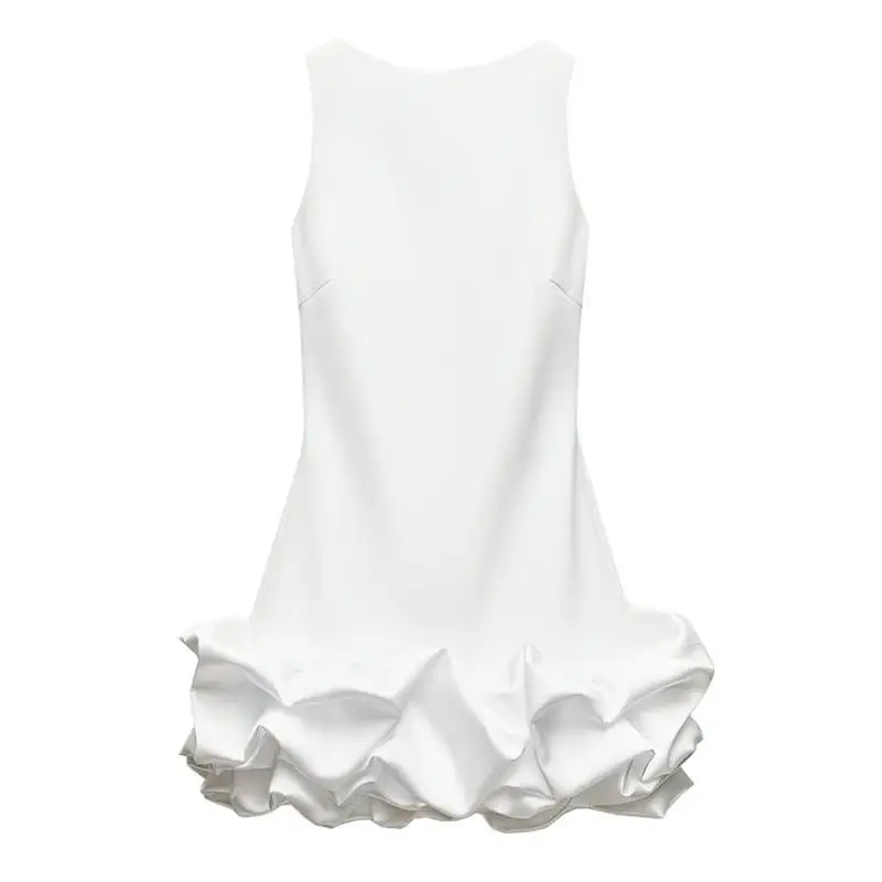 

ort Svel round Ne Strap Dr Layered Skirt High Waist A-Line Dr for Young Women in Autumn Season