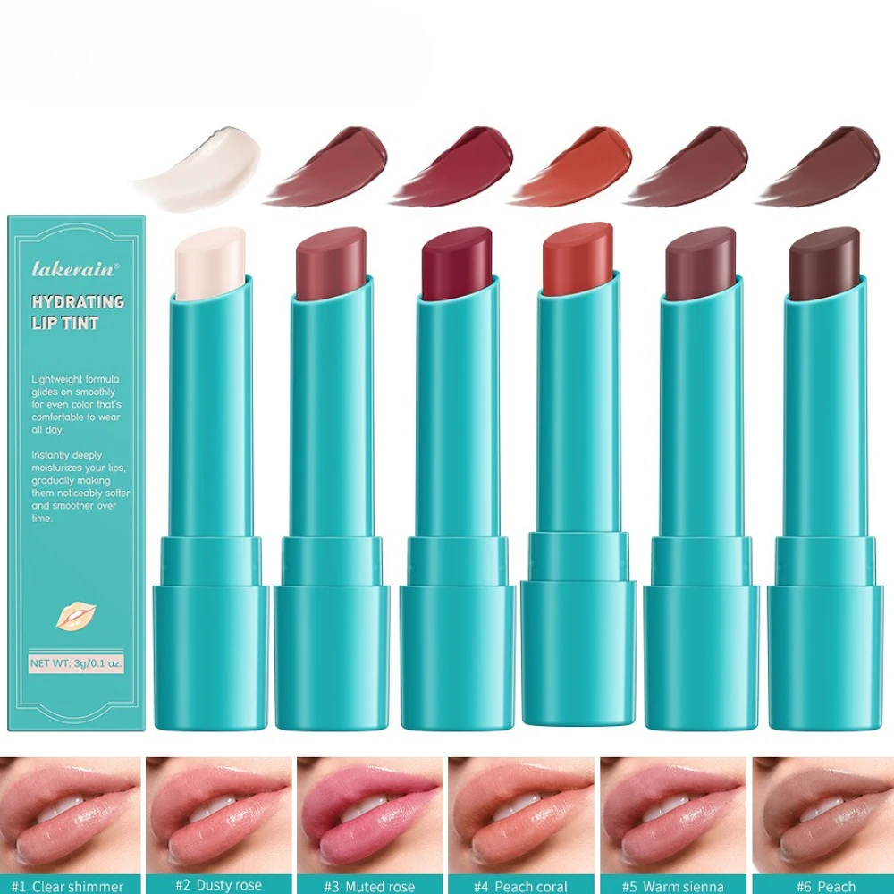 Rouge à lèvres solide, gelée nourrissante, nu naturel, estompe les lignes des lèvres, baume à lèvres coloré longue durée