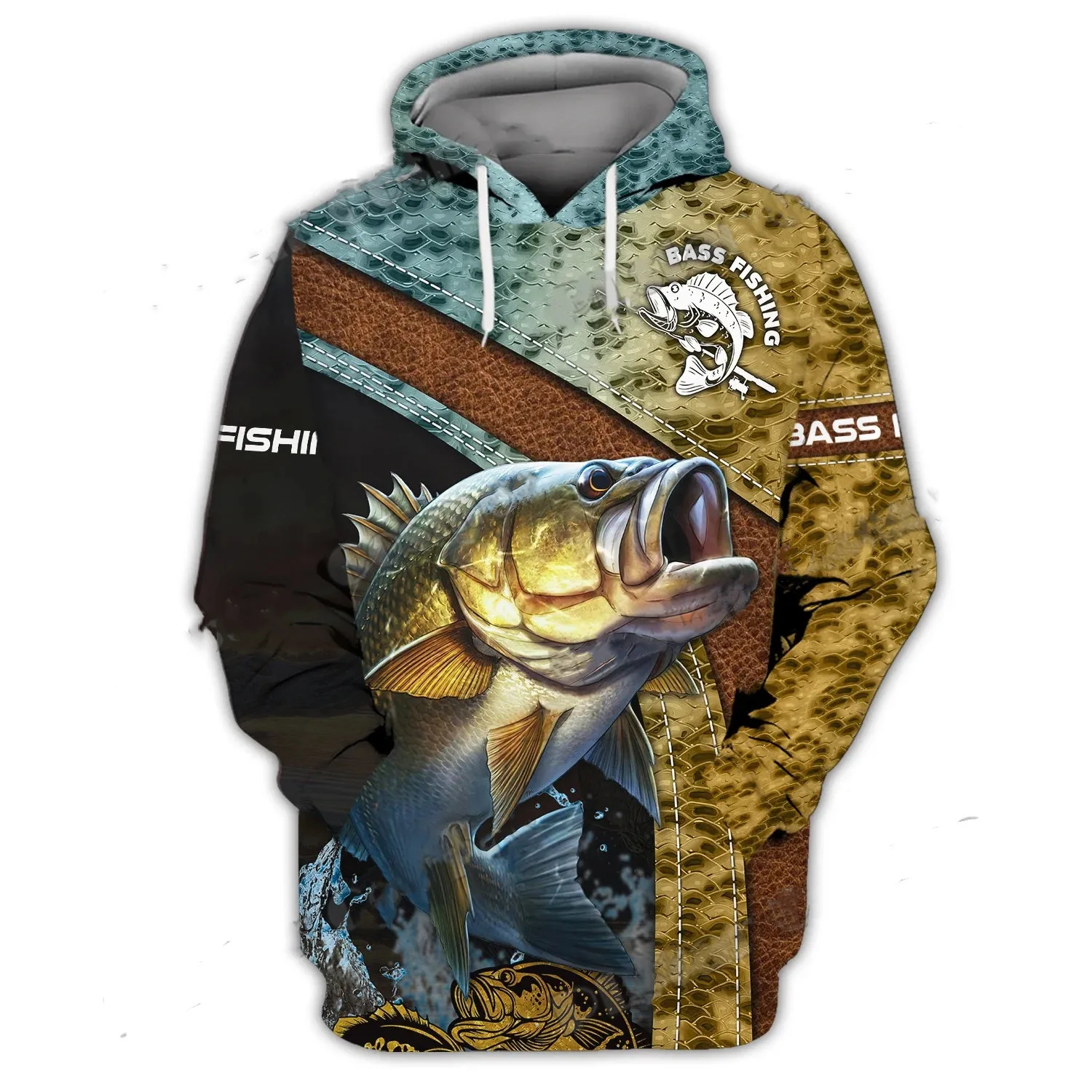 3D Print HoodiesFunny Animal Bass Marlin Fishing Fisher Camo NewFashion Streetwear Harajuku Men/Women