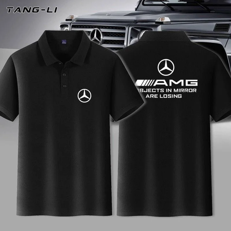 

Mercedes-benz AMG Summer Short Sleeve polo Breathable sports fashion explosion polo