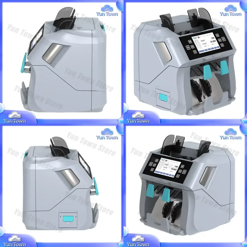 Two Pocket Two CIS Mixed Value Bill Banknote Money Cash Counting Machine for Currency Counter and Sorter for USD EUR GBP JPY