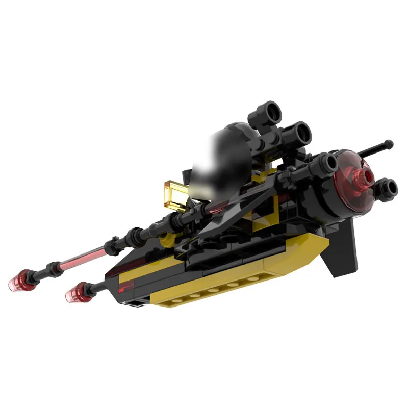 58PCS MOC-217910  Classic Space Spaceship "Blacktron Predator" Spaceship Building Block Model Toys Festival Children Gifts