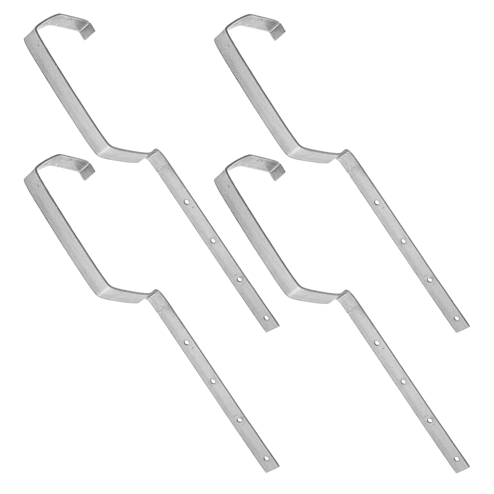 

4Pcs Heavy Duty Gutter Support Brackets Metal Rain Gutter Rack Roof Guttering Brackets Sturdy Prevent Sagging Water Damage