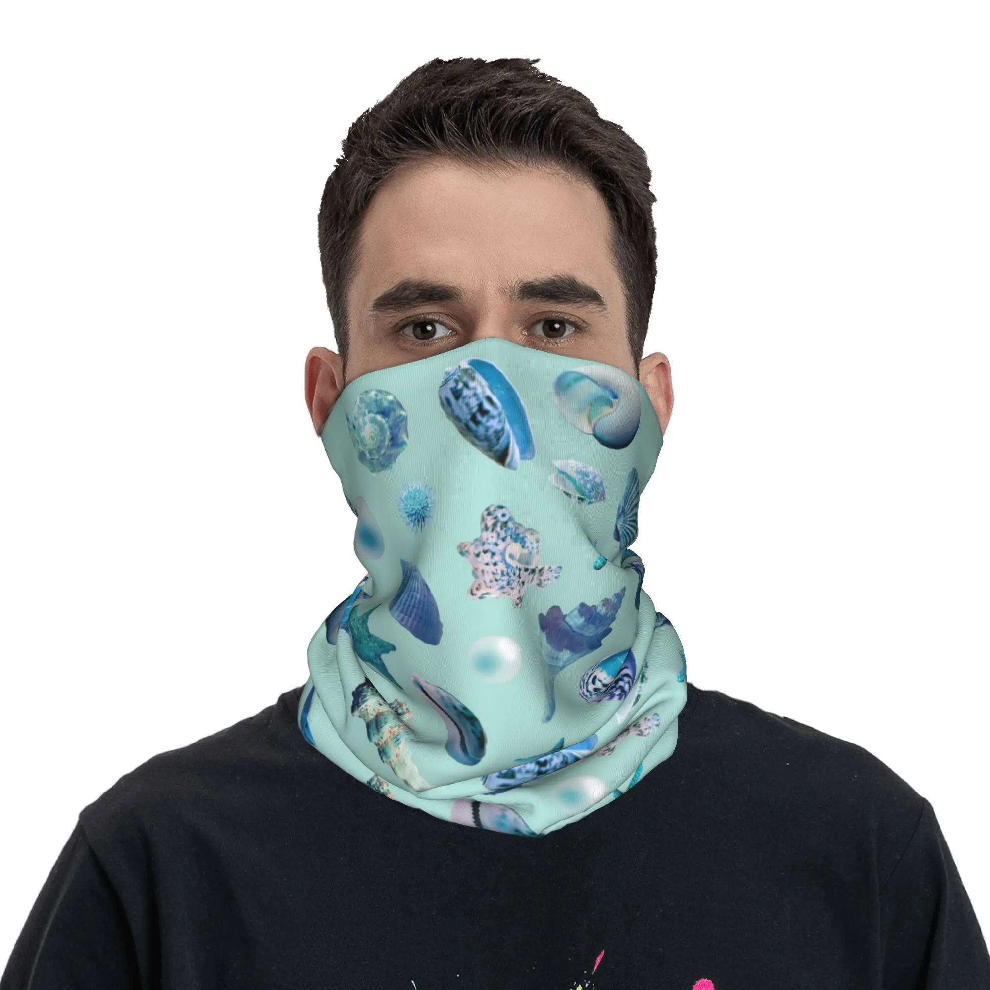 

Ocean Treasures Bandana Neck Cover Printed Wrap Scarf Headband Outdoor Sports Unisex Adult Washable
