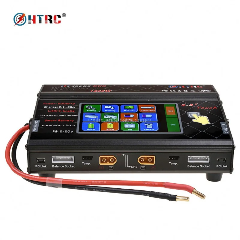 HT306 300W * 2 DC DUO RC balance Lilon/LiPo/LiFe/LiHV/NiMH/NiCd/PB Battery Charger for Rc Radio Toys