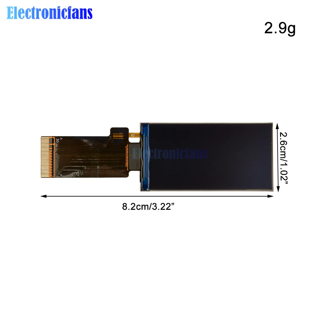 Imagem -06 - Polegada Tft Lcd 170x320 Resolução 30pin 8bit Spi Interface de Porta Paralela Direção Ajustável Tela a Cores St7789v3 1.9