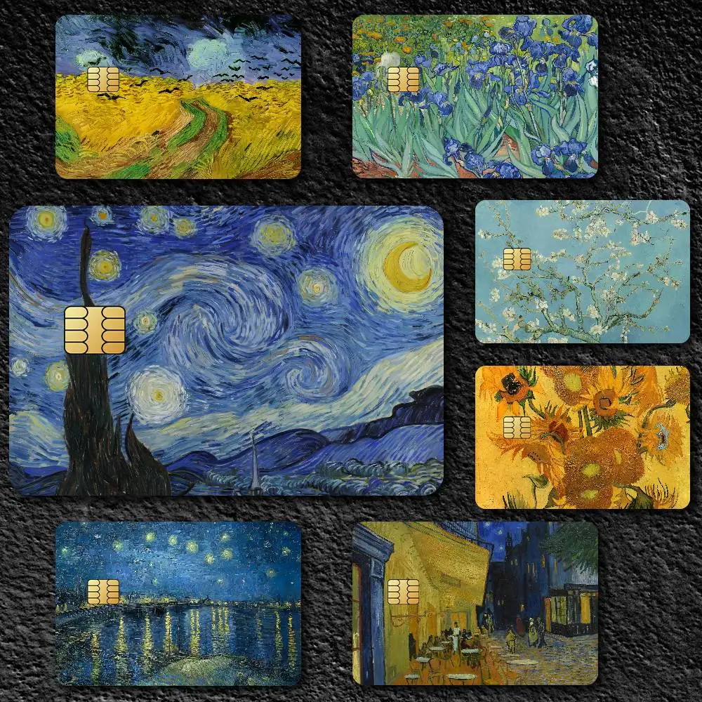 Van Gogh Art Painting Film Skin Cover For Credit Card Stickers Debit Bank Card Front