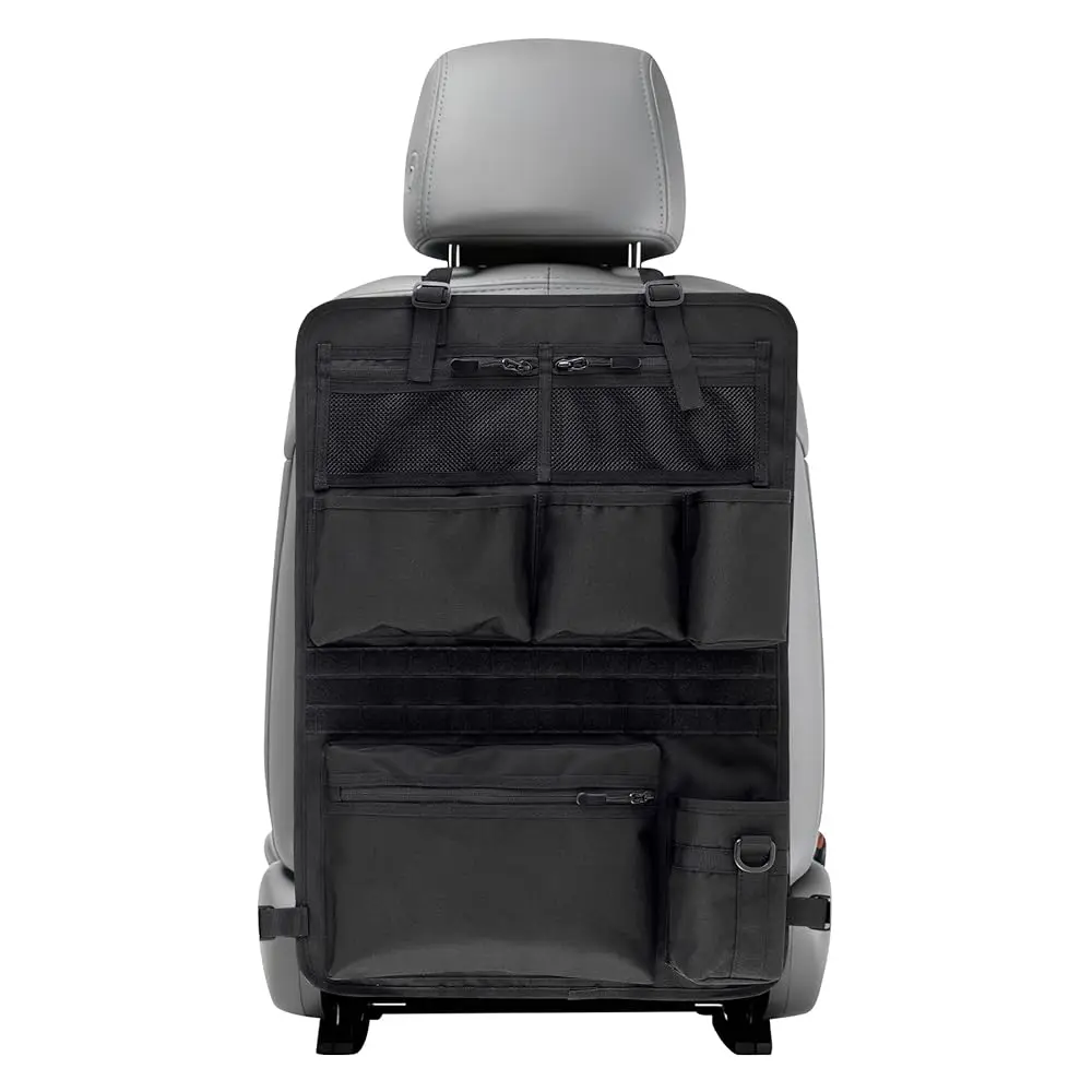 

Free Shipping Backseat Car Organizer,Tactical Car Seat Back Organizer, Kick Mats Back Seat Protector with Three Zippered Storage