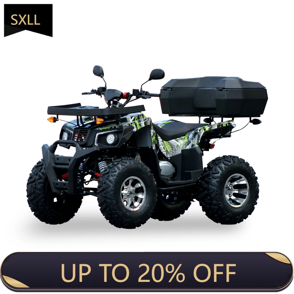 

SXLL 200CCATV4 Stroke Automatic Oil Cooled Engine Adult 4 * 4 Wheels with Rear Trunk ATV Beach Gas Quad Motorcycle