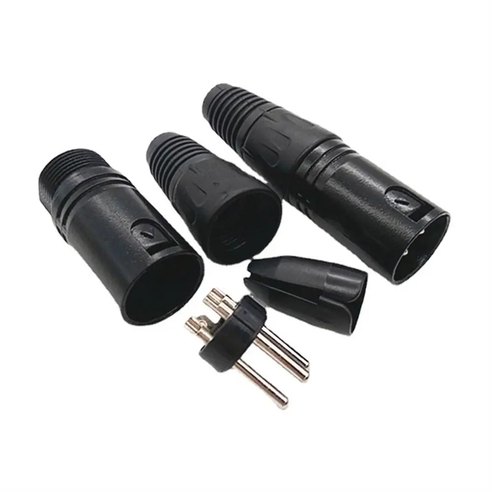 Microphone Plug Audio Cables Plug MIC Snake Plug Microphone Connectors 3 Pin XLR Plug XLR Wire Connector MIC Cable Connector