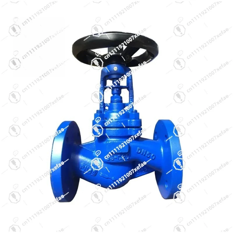 High-quality wheel-shank DIN malleable cast iron cut-off control flanged bellows sealed ball valves for steam water systems