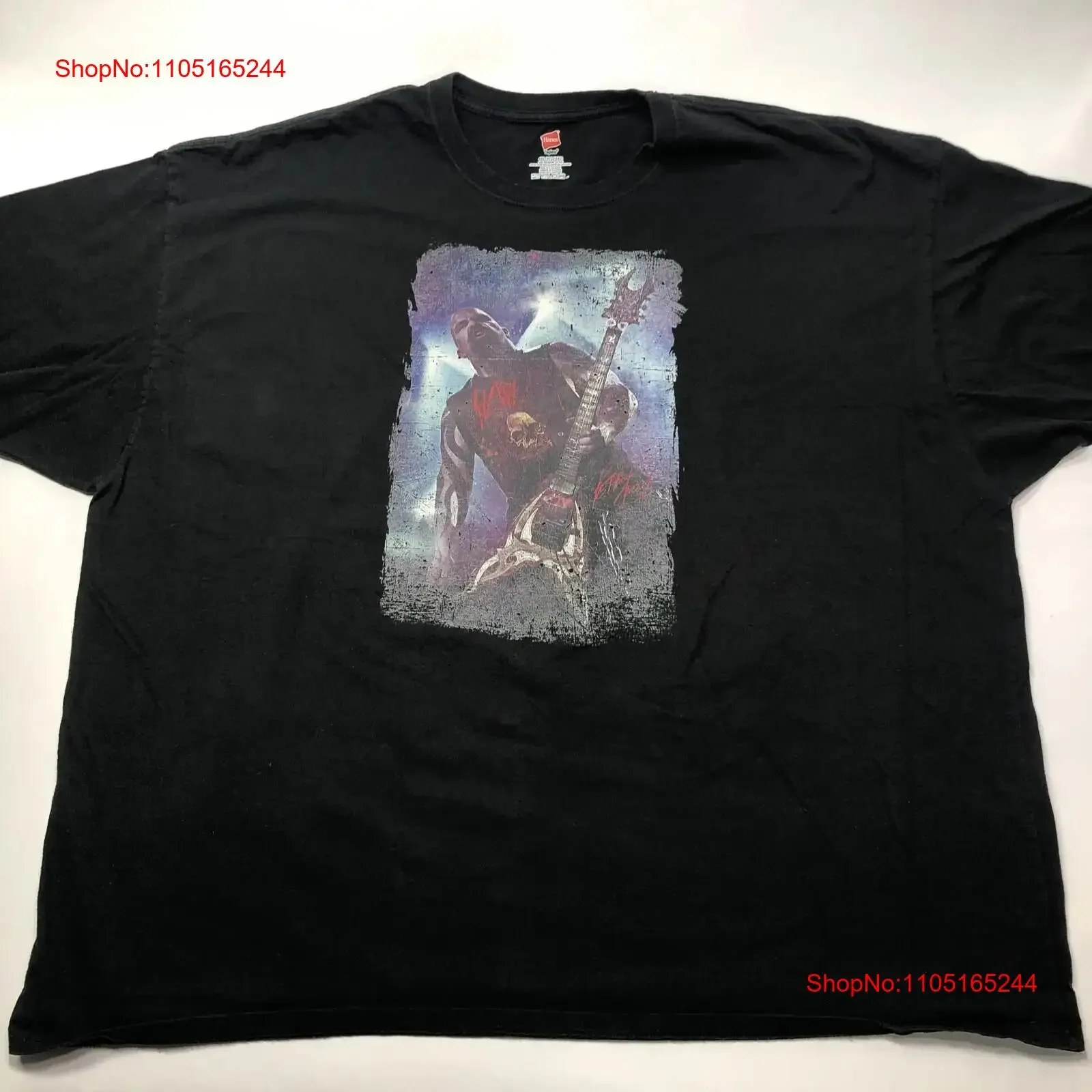 كيري كينغ صورة شعار حجم 4XL أسود تي شيرت نادر القاتل الفرقة ميرش خمر غسلها عادية لينة مريحة تنوعا أنيقة #1