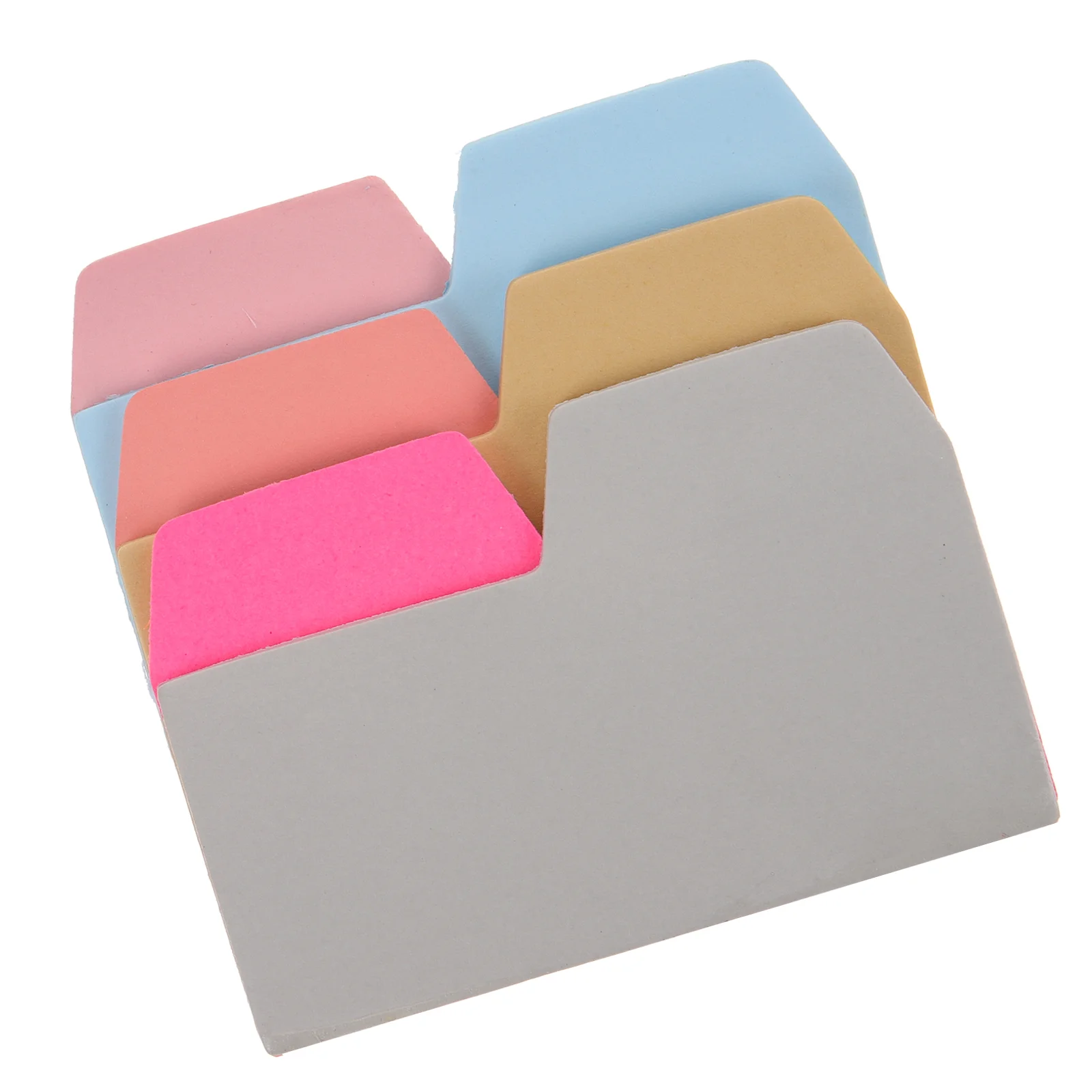 Auto-adesivo Neon Sticky Notes Labels, almofadas coloridas Memo, 6 cores