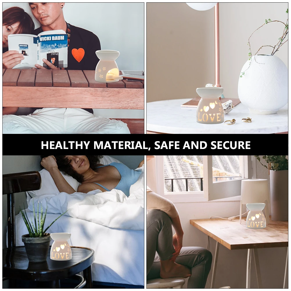 

2Pcs Aroma Lamp Electric Wax Burner Warmer for Scented Candles Desktop Decorative Incense Holder Ideal Gift for Home Spa