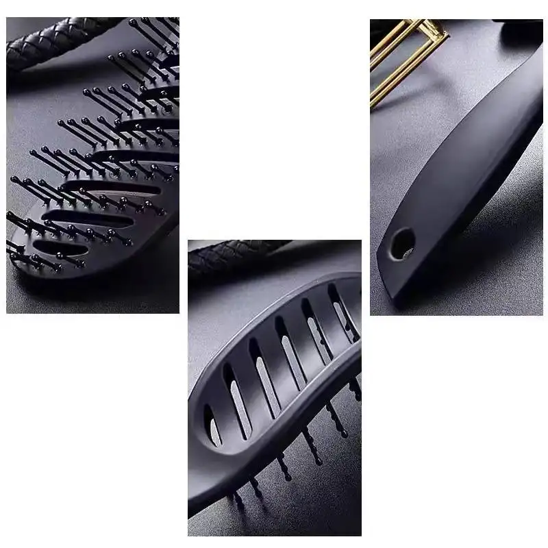 Salon Massager Comb Brush Detangling Drying Brush Anti Static Hollow Out Brush Scalp Massage Combs Styling Curly Hair Brush