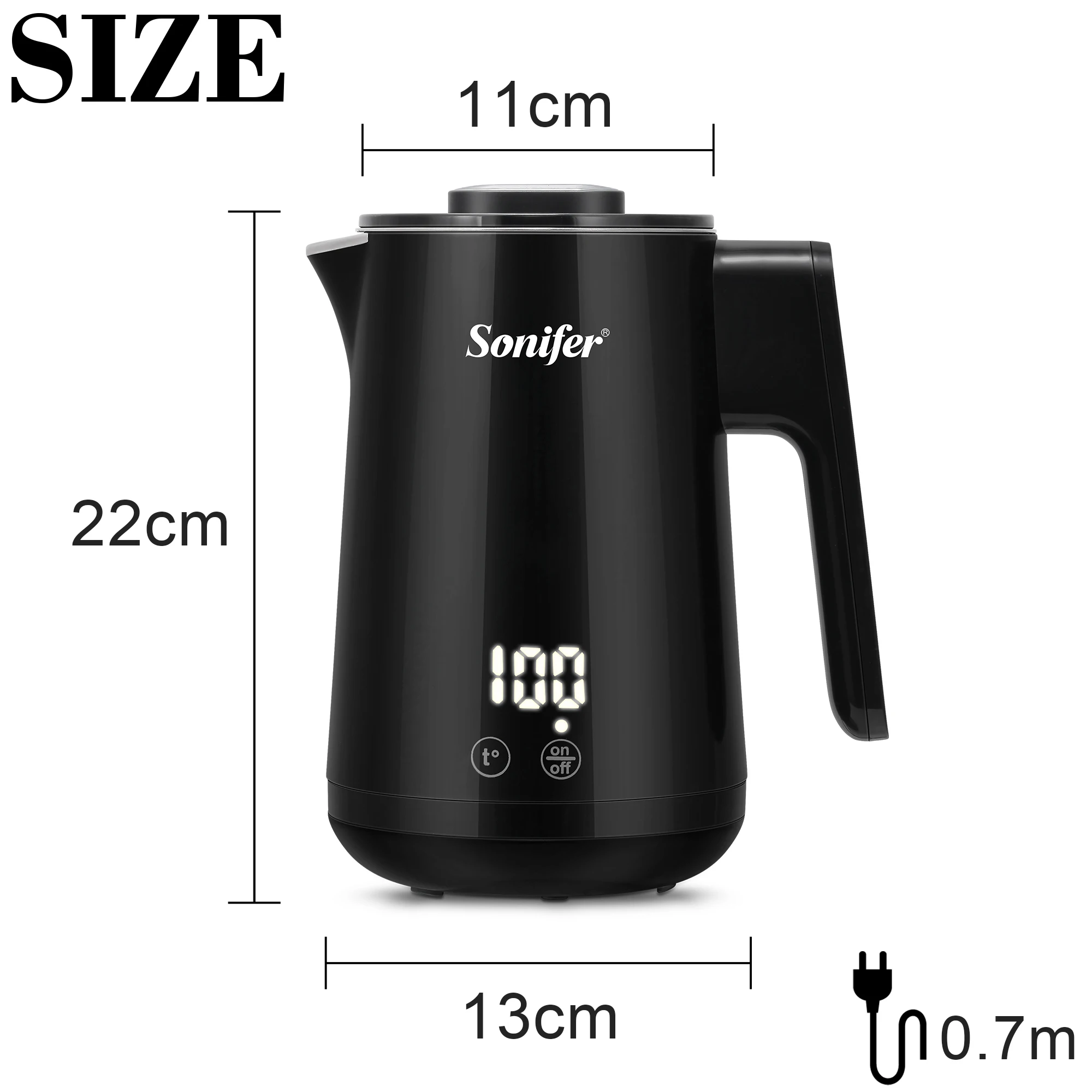 Travel Electric Kettle Tea Coffee 0.8L With Temperature Control Keep-Warm Function Appliances Kitchen Smart Kettle Pot Sonifer