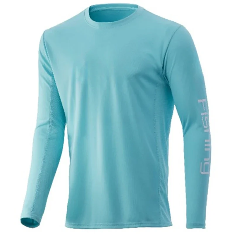 Camicie da pesca Manica lunga Protezione UV Uomo Outdoor Estate UPF 50 Tute da pesca Maglia traspirante Abbigliamento da pescatore