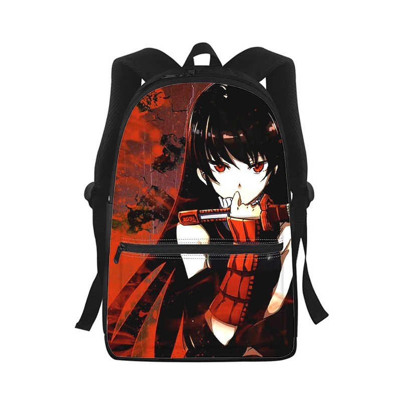 Anime Akame Ga Kill Mężczyźni Kobiety Plecak 3D Print Moda Torba szkolna Plecak na laptopa Dziecięca torba podróżna na ramię