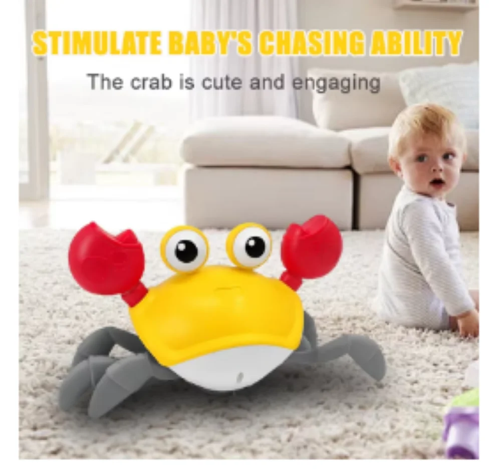 

Автоматическая танцующая игрушка-краб - электрический сенсорный робот для развития моторики и тренировки поднятия головы у младенцев