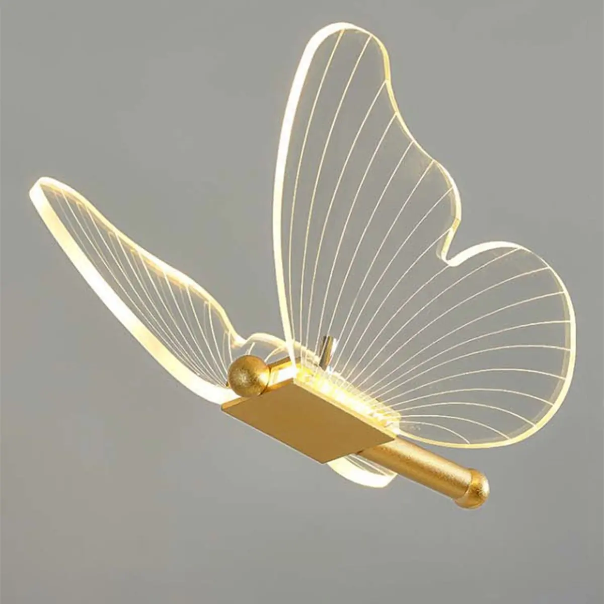 AA19 LED TableLamp Indoor Lighting SwitchButton Bedroom Bedside Living Room Restaurant HomeDecoration Butterfly Desk Lamp(US)