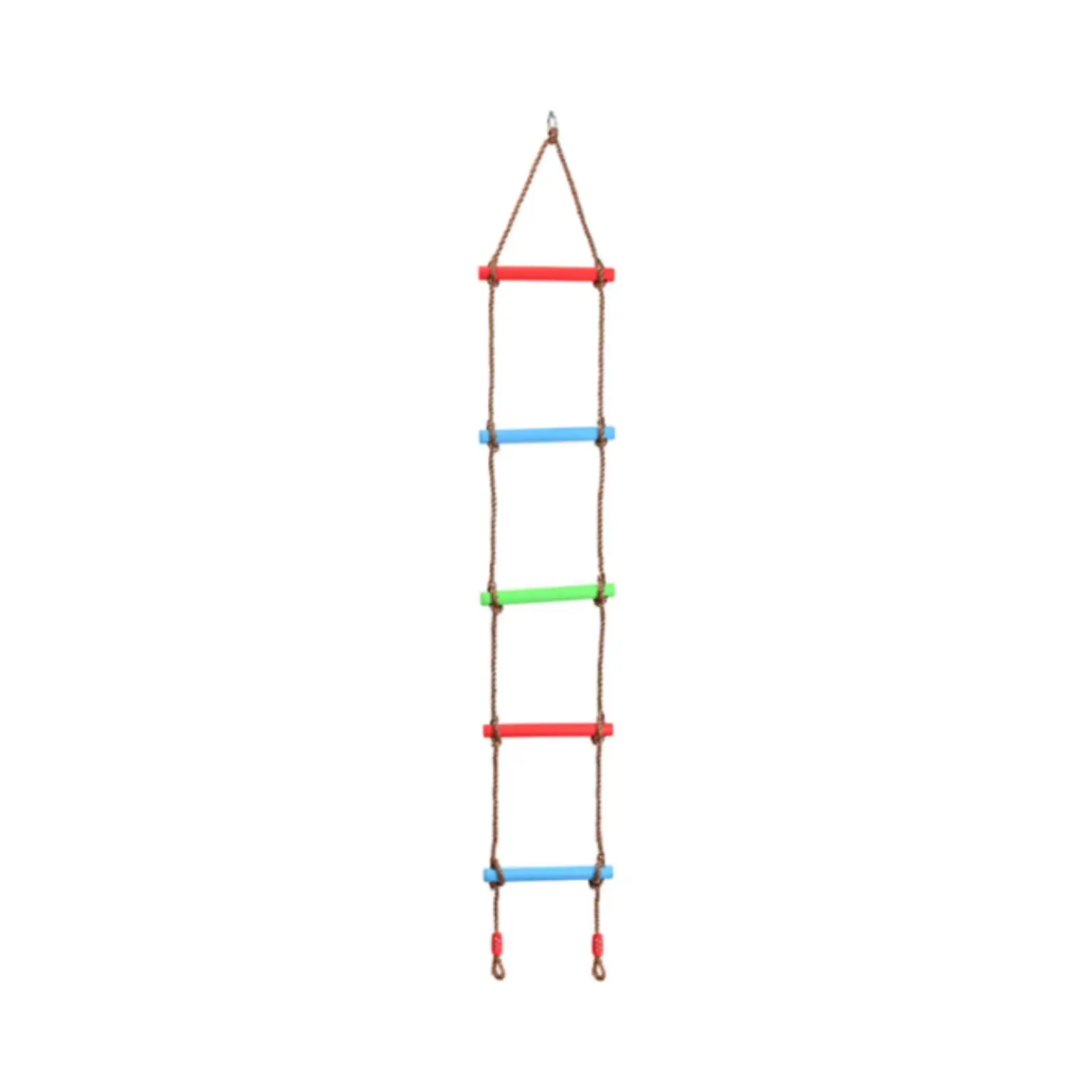 Colorful Camping Rope Ladder, Obstacle Course Accessories, Fun Indoor Play Set for Balance Outdoor Playground Kids